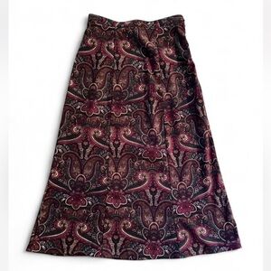 Vintage  Paisley Patterned Midi Skirt